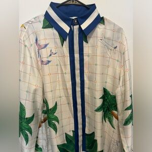 Casablanca Paris tennis club classic silk shirt